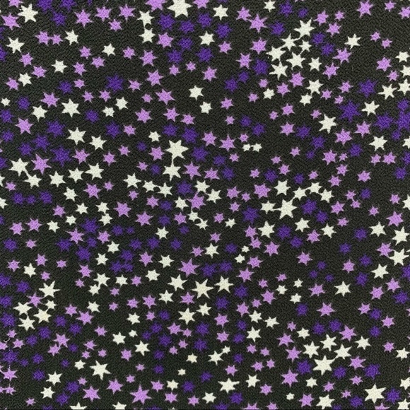 MICHAEL Michael Kors Purple Stars Print Bell Sleeve Tunic Blouse Top Size Medium - Picture 2 of 12